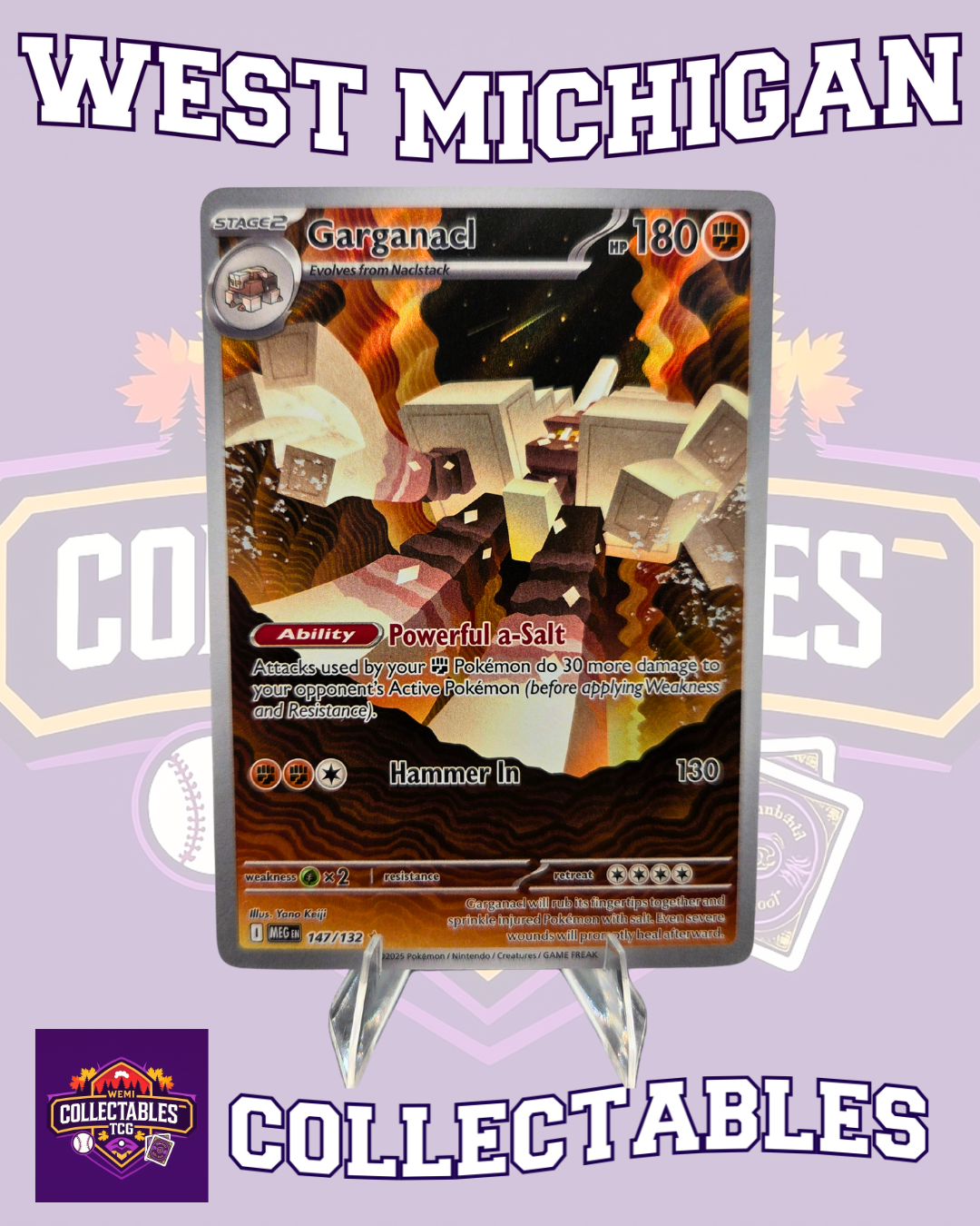 Garganacl 147/132 – AR – Mega Evolutions Set – English Pokémon Card