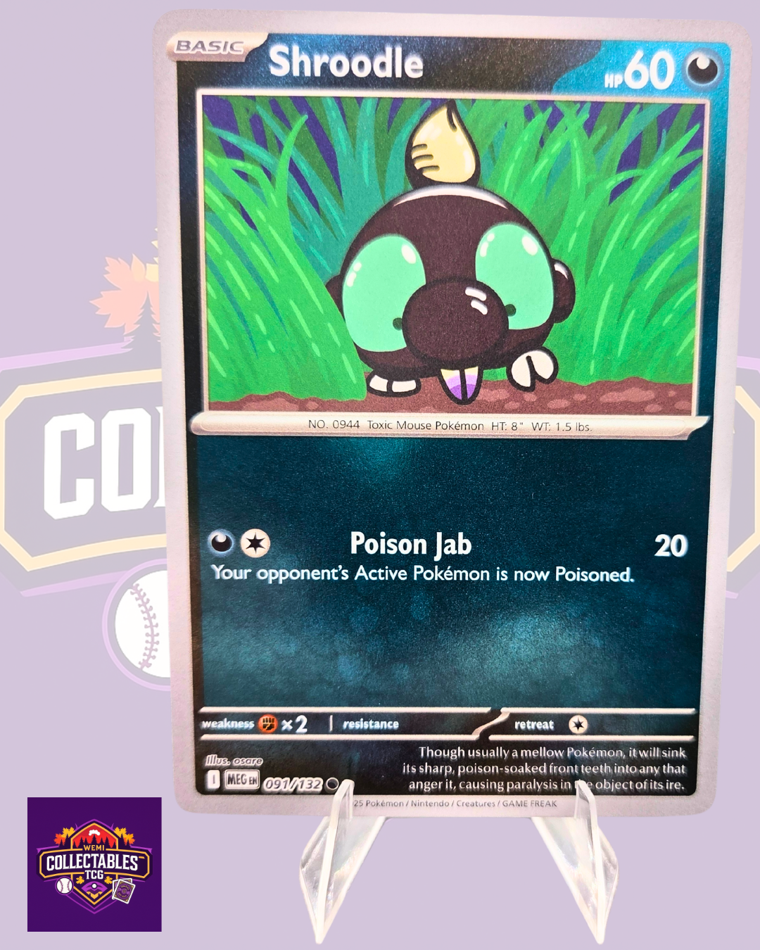 Shroodle – 091/132 | English Pokémon TCG Mega Evolutions